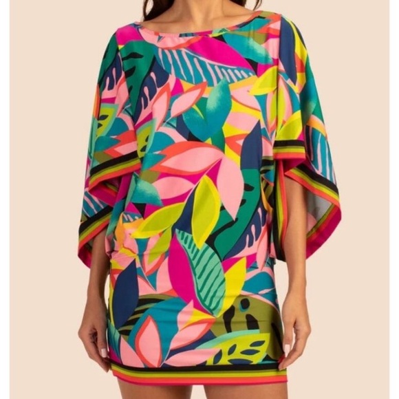 NWT Trina Turk Rainforest Resort Swim coverup Tunic size XL - Picture 5 of 5